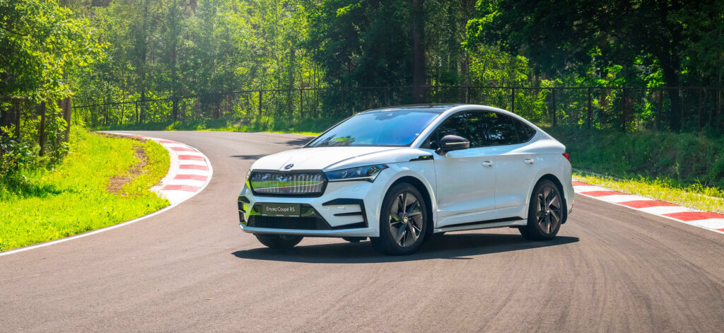 oliver-solberg-in-the-enyaq-coupe-rs-electric-road-car-for-the-first-time